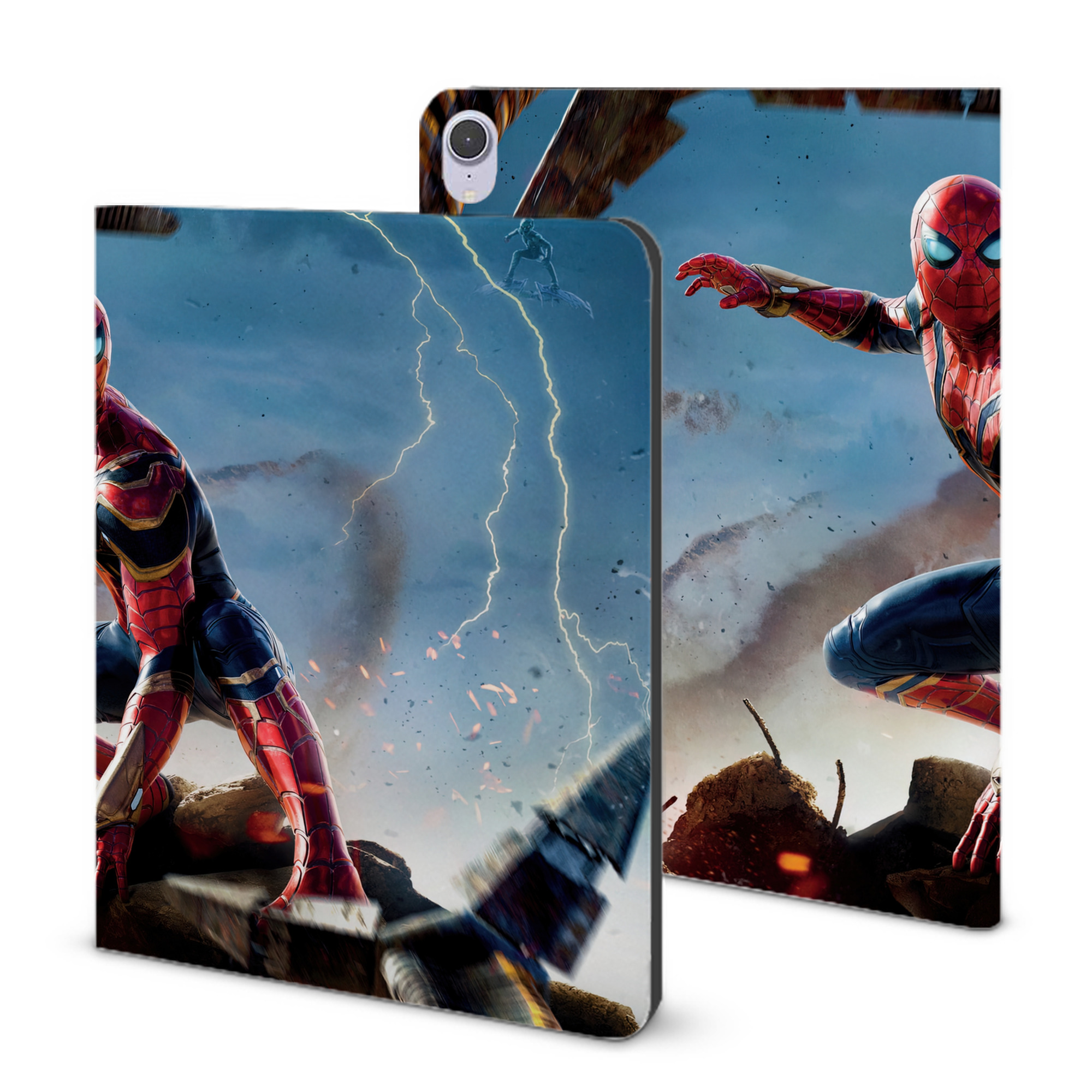 （画像用） Spider Man スパイダーマン IPad ケース ブック型 PUレザー TPU 耐衝撃 軽量 薄型 ペン収納なし 全面保護 IPad 各モデル対応